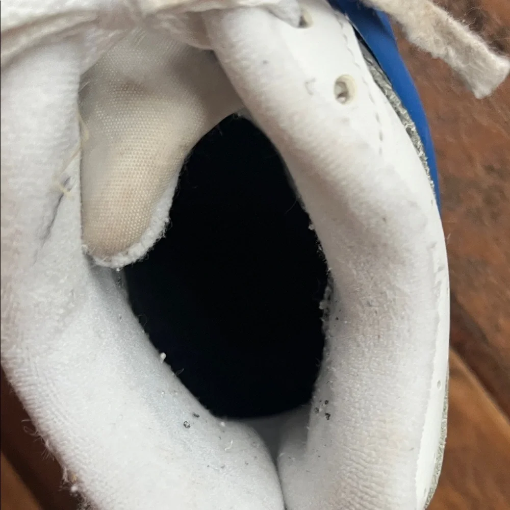 Nike Kids White, Black, and Blue Sneakers